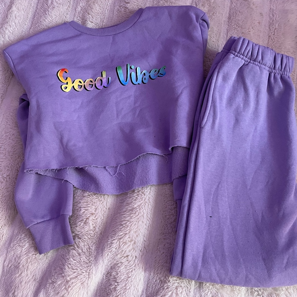 Cropped Sweater/Sweatpants Set
